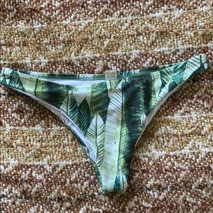 Tropical leaf print bottoms